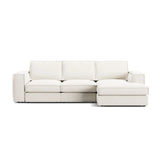 Pola 3-Sitzer Ecksofa, Rechte Seite, aus Samt oder Strukturstoff, 284x158 cm - ZEN ZONE Furniture