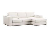 Pola 3-Sitzer Ecksofa, Rechte Seite, aus Strukturierter Stoff in Weiß (BABEL WHITE), 284x158 cm von Micadoni – Bild 4