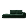 Pola 3-Sitzer Sofa, Linke Seite offen, aus Samt oder Strukturstoff, 259x103 cm - ZEN ZONE Furniture