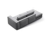Pola 3-Sitzer Sofa, Linke Seite offen, aus Samt oder Strukturstoff, 259x103 cm - ZEN ZONE Furniture