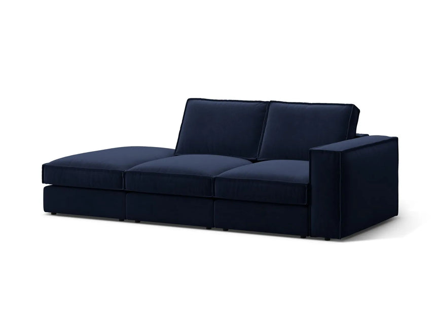 Pola 3-Sitzer Sofa, Linke Seite offen, aus Samt in Königsblau (Salvador 5), 259x103 cm von Micadoni – Bild 3