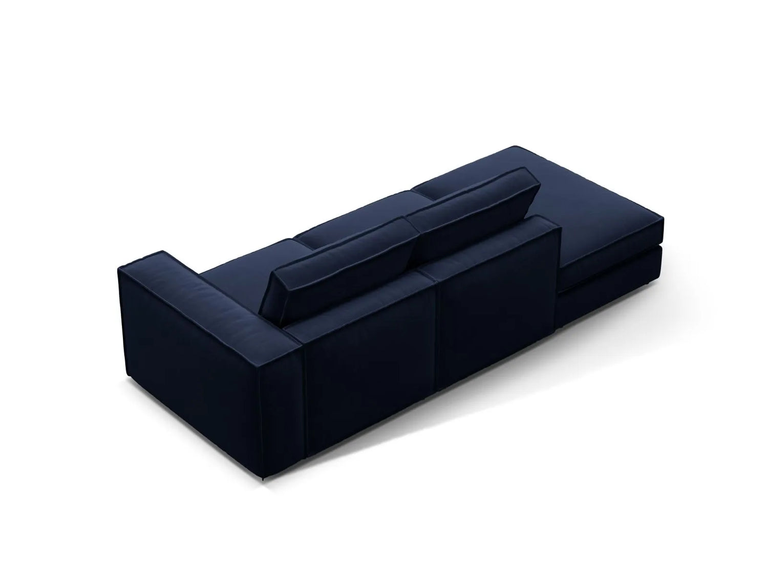 Pola 3-Sitzer Sofa, Linke Seite offen, aus Samt in Königsblau (Salvador 5), 259x103 cm von Micadoni – Bild 4