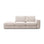 Pola 3-Sitzer Sofa, Linke Seite offen, aus Samt oder Strukturstoff, 259x103 cm - ZEN ZONE Furniture