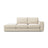 Pola 3-Sitzer Sofa, Linke Seite offen, aus Samt oder Strukturstoff, 259x103 cm - ZEN ZONE Furniture