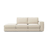Pola 3-Sitzer Sofa, Linke Seite offen, aus Samt oder Strukturstoff, 259x103 cm - ZEN ZONE Furniture