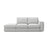 Pola 3-Sitzer Sofa, Linke Seite offen, aus Samt oder Strukturstoff, 259x103 cm - ZEN ZONE Furniture