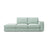 Pola 3-Sitzer Sofa, Linke Seite offen, aus Samt oder Strukturstoff, 259x103 cm - ZEN ZONE Furniture