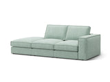 Pola 3-Sitzer Sofa, Linke Seite offen, aus Strukturierter Stoff in Minze (BABEL SAFIRA), 259x103 cm von Micadoni – Bild 3