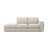 Pola 3-Sitzer Sofa, Linke Seite offen, aus Samt oder Strukturstoff, 259x103 cm - ZEN ZONE Furniture
