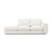 Pola 3-Sitzer Sofa, Linke Seite offen, aus Samt oder Strukturstoff, 259x103 cm - ZEN ZONE Furniture