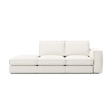 Pola 3-Sitzer Sofa, Linke Seite offen, aus Samt oder Strukturstoff, 259x103 cm - ZEN ZONE Furniture