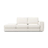 Pola 3-Sitzer Sofa, Linke Seite offen, aus Samt oder Strukturstoff, 259x103 cm - ZEN ZONE Furniture
