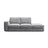 Pola 3-Sitzer Sofa, Rechte Seite offen, aus Samt oder Strukturstoff, 259x103 cm - ZEN ZONE Furniture