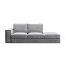 Pola 3-Sitzer Sofa, Rechte Seite offen, aus Samt oder Strukturstoff, 259x103 cm - ZEN ZONE Furniture
