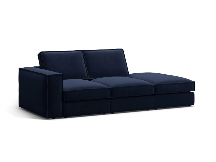 Pola 3-Sitzer Sofa, Rechte Seite offen, aus Samt in Königsblau (Salvador 5), 259x103 cm von Micadoni – Bild 3