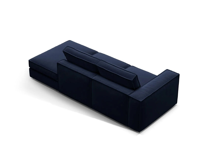 Pola 3-Sitzer Sofa, Rechte Seite offen, aus Samt in Königsblau (Salvador 5), 259x103 cm von Micadoni – Bild 4