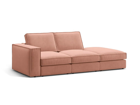 Pola 3-Sitzer Sofa, Rechte Seite offen, aus Samt in Rosa (Salvador 11), 259x103 cm von Micadoni – Bild 3