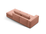 Pola 3-Sitzer Sofa, Rechte Seite offen, aus Samt in Rosa (Salvador 11), 259x103 cm von Micadoni – Bild 4
