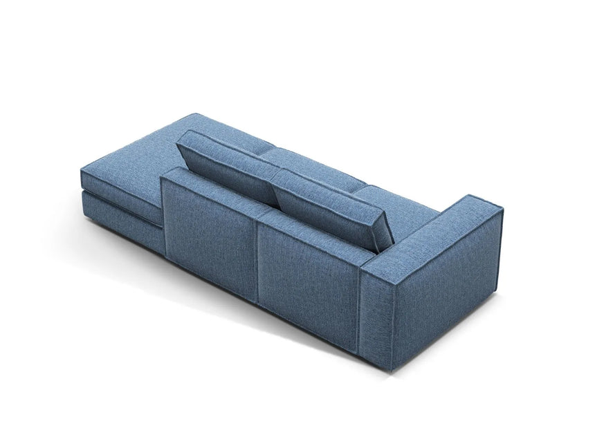 Pola 3-Sitzer Sofa, Rechte Seite offen, aus Strukturierter Stoff in Dunkelblau (BABEL BLUE), 259x103 cm von Micadoni – Bild 4