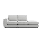 Pola 3-Sitzer Sofa, Rechte Seite offen, aus Samt oder Strukturstoff, 259x103 cm - ZEN ZONE Furniture