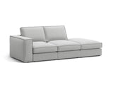 Pola 3-Sitzer Sofa, Rechte Seite offen, aus Strukturierter Stoff in Hellgrau (BABEL LIGHT GREY), 259x103 cm von Micadoni – Bild 3