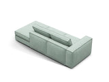 Pola 3-Sitzer Sofa, Rechte Seite offen, aus Strukturierter Stoff in Minze (BABEL SAFIRA), 259x103 cm von Micadoni – Bild 4