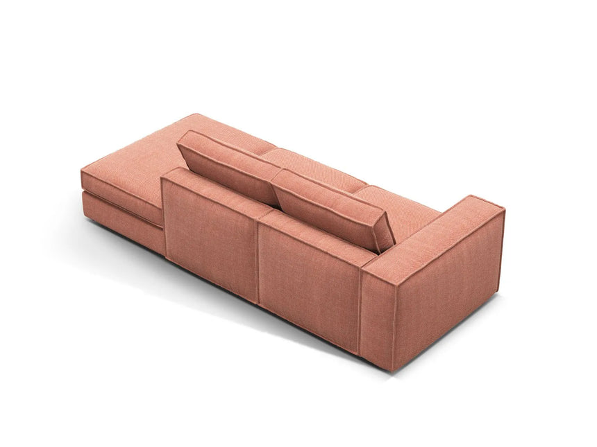 Pola 3-Sitzer Sofa, Rechte Seite offen, aus Strukturierter Stoff in Red (BABEL RED), 259x103 cm von Micadoni – Bild 4