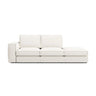 Pola 3-Sitzer Sofa, Rechte Seite offen, aus Samt oder Strukturstoff, 259x103 cm - ZEN ZONE Furniture