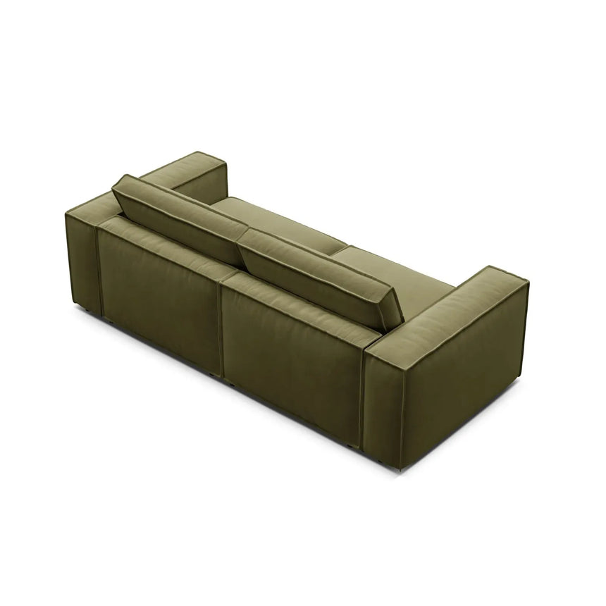Pola 3-Sitzer Sofa aus Samt oder Strukturstoff, 236x103 cm - ZEN ZONE Furniture