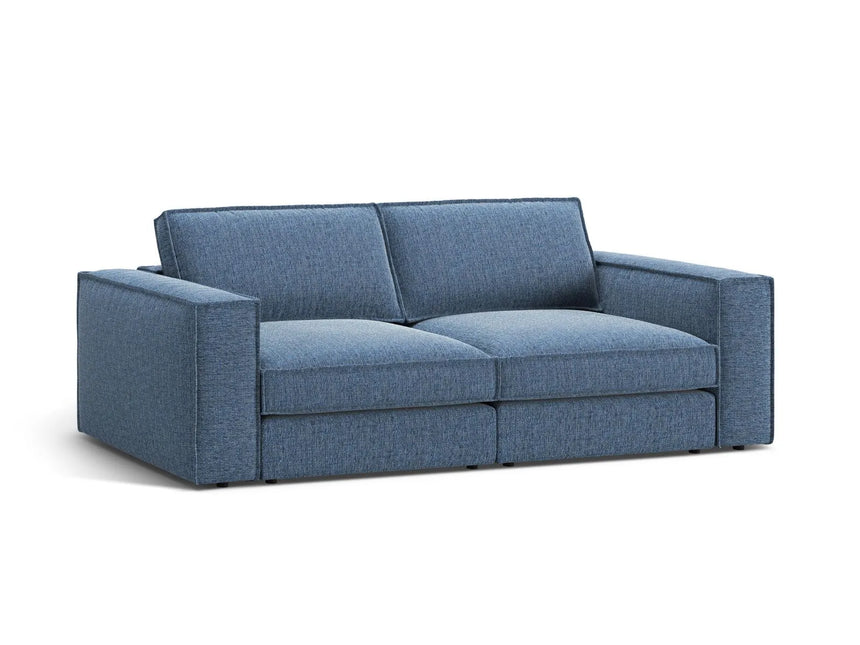 Pola 3-Sitzer Sofa aus Strukturierter Stoff in Dunkelblau (BABEL BLUE), 236x103 cm von Micadoni – Bild 3