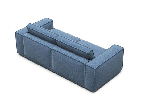 Pola 3-Sitzer Sofa aus Strukturierter Stoff in Dunkelblau (BABEL BLUE), 236x103 cm von Micadoni – Bild 4