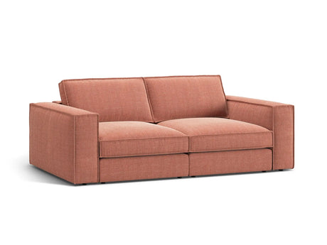 Pola 3-Sitzer Sofa aus Strukturierter Stoff in Red (BABEL RED), 236x103 cm von Micadoni – Bild 3