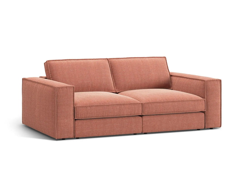 Pola 3-Sitzer Sofa aus Strukturierter Stoff in Red (BABEL RED), 236x103 cm von Micadoni – Bild 3