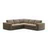 Pola 4-Sitzer Ecksofa, symmetrisch, aus Samt oder Strukturstoff, 284x284 cm - ZEN ZONE Furniture