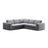Pola 4-Sitzer Ecksofa, symmetrisch, aus Samt oder Strukturstoff, 284x284 cm - ZEN ZONE Furniture