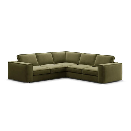 Pola 4-Sitzer Ecksofa, symmetrisch, aus Samt oder Strukturstoff, 284x284 cm - ZEN ZONE Furniture