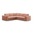 Pola 4-Sitzer Ecksofa, symmetrisch, aus Samt oder Strukturstoff, 284x284 cm - ZEN ZONE Furniture