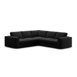 Pola 4-Sitzer Ecksofa, symmetrisch, aus Samt oder Strukturstoff, 284x284 cm - ZEN ZONE Furniture