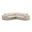 Pola 4-Sitzer Ecksofa, symmetrisch, aus Samt oder Strukturstoff, 284x284 cm - ZEN ZONE Furniture