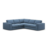Pola 4-Sitzer Ecksofa, symmetrisch, aus Samt oder Strukturstoff, 284x284 cm - ZEN ZONE Furniture