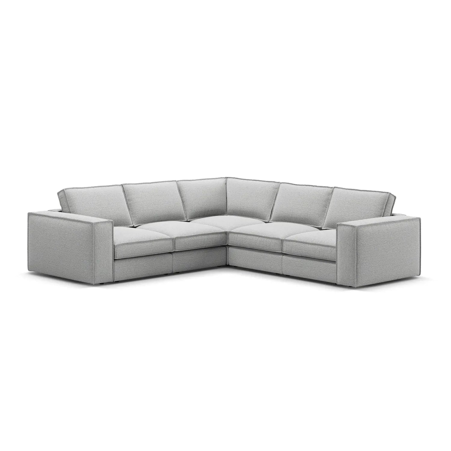 Pola 4-Sitzer Ecksofa, symmetrisch, aus Samt oder Strukturstoff, 284x284 cm - ZEN ZONE Furniture