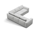 Pola 4-Sitzer Ecksofa, symmetrisch, aus Strukturierter Stoff in Hellgrau (BABEL LIGHT GREY), 284x284 cm von Micadoni – Bild 3