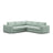 Pola 4-Sitzer Ecksofa, symmetrisch, aus Samt oder Strukturstoff, 284x284 cm - ZEN ZONE Furniture