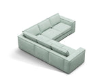Pola 4-Sitzer Ecksofa, symmetrisch, aus Strukturierter Stoff in Minze (BABEL SAFIRA), 284x284 cm von Micadoni – Bild 3