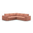 Pola 4-Sitzer Ecksofa, symmetrisch, aus Samt oder Strukturstoff, 284x284 cm - ZEN ZONE Furniture