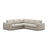Pola 4-Sitzer Ecksofa, symmetrisch, aus Samt oder Strukturstoff, 284x284 cm - ZEN ZONE Furniture