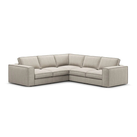 Pola 4-Sitzer Ecksofa, symmetrisch, aus Samt oder Strukturstoff, 284x284 cm - ZEN ZONE Furniture