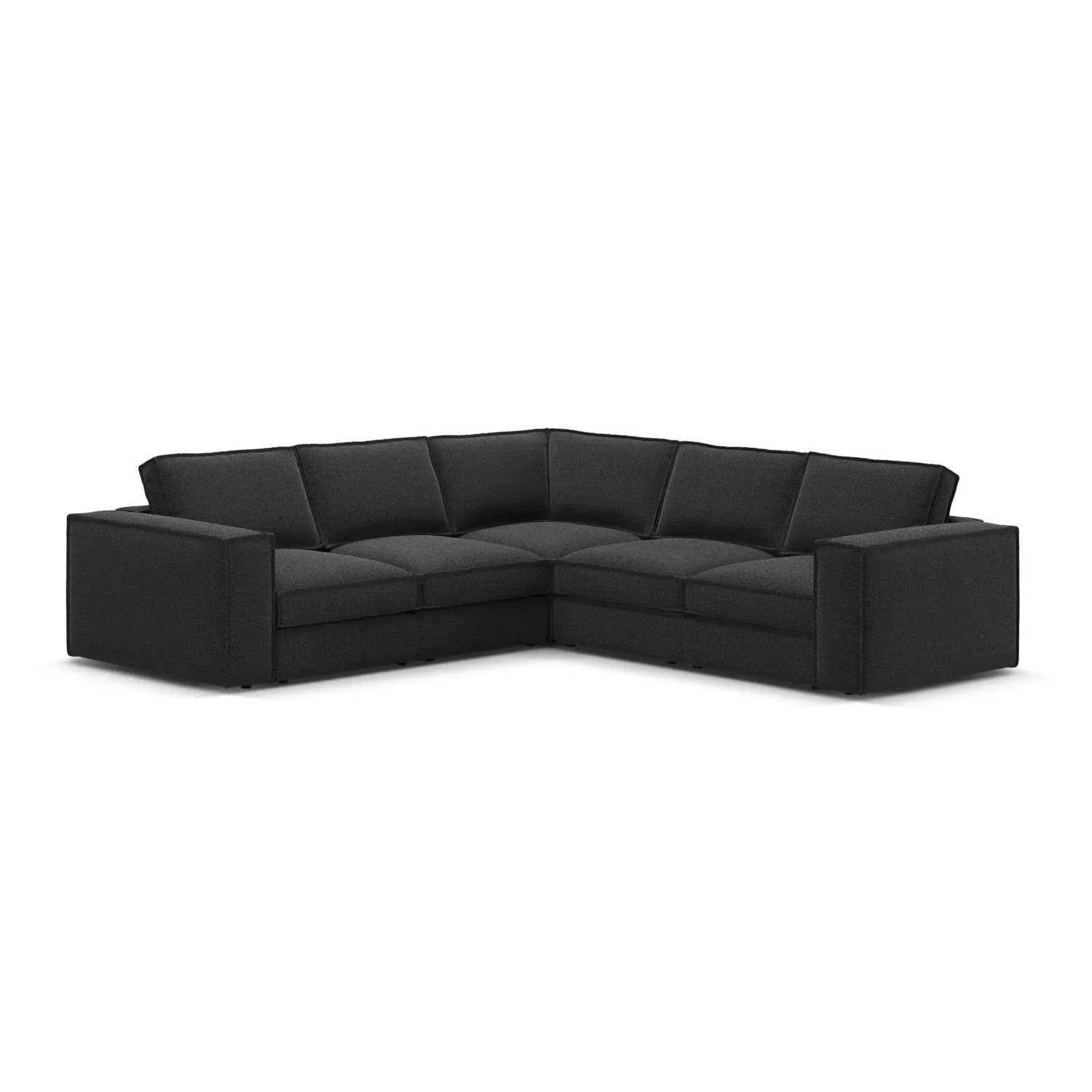 Pola 4-Sitzer Ecksofa, symmetrisch, aus Samt oder Strukturstoff, 284x284 cm - ZEN ZONE Furniture