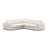 Pola 4-Sitzer Ecksofa, symmetrisch, aus Samt oder Strukturstoff, 284x284 cm - ZEN ZONE Furniture