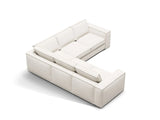 Pola 4-Sitzer Ecksofa, symmetrisch, aus Strukturierter Stoff in Weiß (BABEL WHITE), 284x284 cm von Micadoni – Bild 3